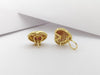 SJ1279 - Ruby with Diamond Earrings Set in 18 Karat Gold Setting