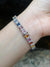 SJ1175 - Rainbow Color Sapphire with Diamond Bracelet Set in 18 Karat White Gold Settings