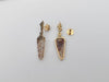 SJ2705 - Quartz with Brown Diamond and Diamond Earrings Set in 18 Karat Rose Gold Setting