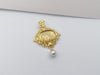 SJ1406 - South Sea Pearl with Diamond Pendant / Brooch Set in 18 Karat Gold Settings