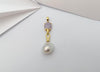 SJ1197 - South Sea Pearl, Jade with Diamond Pendant Set in 18 Karat Gold Settings