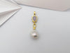 SJ1197 - South Sea Pearl, Jade with Diamond Pendant Set in 18 Karat Gold Settings