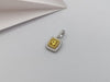 SJ2768 - Yellow Sapphire with Diamond and Yellow Diamond Pendant in 18 Karat White Gold