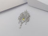 SJ1258 - Diamond with Yellow Sapphire Brooch/Pendant Set in 18 Karat White Gold Settings