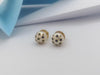 JE0130P - Fresh Water Pearl & Blue Sapphire Earrings Set in 18 Karat Gold Setting