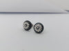 SJ1226 - Onyx with Diamond Earrings Set in 14 Karat White Gold Settings