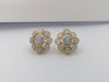 SJ1406 - Blue Star Sapphire with Brown Diamond Earrings Set in 18 Karat Gold Settings