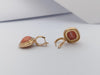 JE0510R - Coral Earrings Set in 18 Karat Rose Gold Setting