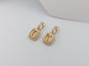 JE0125Q - Imperial Topaz & Diamond Earrings Set in 18 Karat Rose Gold Setting