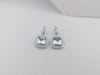SJ2745 - Aquamarine with Diamond Earrings Set in 18 Karat White Gold Settings