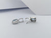 SJ2745 - Aquamarine with Diamond Earrings Set in 18 Karat White Gold Settings