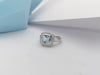 SJ1214 - Aquamarine with Diamond Ring Set in 18 Karat White Gold Settings