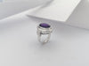 SJ2705 - Amethyst with Diamond Ring Set in 18 Karat White Gold Settings