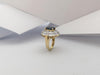 SJ1286 - GIA Certified Unheated 5 Cts Blue Sapphire with Diamond Ring in 18 Karat Gold