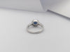 JR0283R - Blue Sapphire & Diamond Halo Ring Set in 18 Karat White Gold Setting