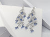 SJ1246 - Blue Sapphire with Diamond Earrings Set in 18 Karat White Gold Settings