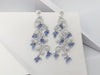 SJ1246 - Blue Sapphire with Diamond Earrings Set in 18 Karat White Gold Settings