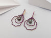 JE1153Y - South Sea Pearl & Pink Sapphire Earrings Set in 14 Karat Rose Gold Setting