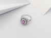 JR0300P - Pink Sapphire, Blue Sapphire and Diamond Ring Set in 18 Karat White Gold Setting
