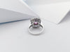 JR0300P - Pink Sapphire, Blue Sapphire and Diamond Ring Set in 18 Karat White Gold Setting
