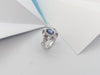 SJ2945 - Blue Sapphire with Pink Sapphire and Diamond Ring set in 18 Karat White Gold