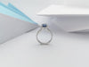 SJ2984 - Blue Sapphire with Diamond Ring Set in 18 Karat White Gold Settings