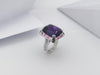 SJ1150 - Amethyst, Pink Sapphire, Tsavorite Ring Set in 18 Karat White Gold Settings