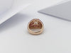 JR0325P - White Sapphire & Ruby Ring Set 18 Karat Rose Gold Setting