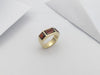 JR0343P - Garnet Ring Set in 18 Karat Gold Setting