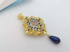 SJ6286 - Lapiz Lazuli, Blue Sapphire, Ruby, Emerald Pendant Set in 18 Karat Gold Settings