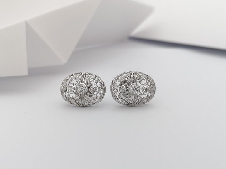 SJ6379 - Diamond Earrings set in 18 Karat White Gold Settings