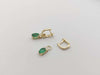 SJ2685 - Emerald with Diamond Earrings Set in 14 Karat Gold Settings