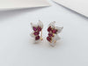 SJ2246 - Ruby with Diamond Earrings Set in 18 Karat Rose Gold Settings