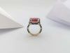 SJ6284 - Ruby with Black Diamond and Diamond Ring Set in 18 Karat Gold Settings