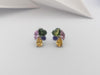 JE0287P - Rainbow Colour Sapphire Earrings Set in 18 Karat White Gold Settings