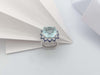 SJ2528 - GIA Certified Paraiba Tourmaline, Blue Sapphire, Diamond Ring in 18K White Gold