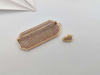 JP0185P - Invisible Set Ruby with Diamond Brooch/Pendant set in 18 Karat Rose Gold Settings