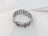 SJ2467 - Art Deco Style Ruby Emerald Blue Sapphire, Diamond Bracelet 18 Karat White Gold