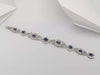 SJ6050 - Blue Sapphire with Diamond Bracelet set in 18 Karat White Gold Settings