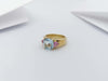 SJ2693 - Aquamarine with Pink Sapphire Ring Set in 18 Karat Gold Settings