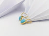 SJ2965 - Turquoise Earrings Set in 18 Karat Gold Settings