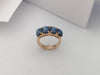 SJ2876 - Blue Star Sapphire Ring Set in 18 Karat Rose Gold Settings