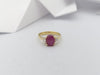 JR0002O - Unheated Star Ruby with Diamond Ring Set in 18 Karat Gold Setting