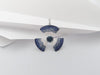 SJ2945 - Blue Sapphire, White Sapphire and Diamond Pendant 18 Karat White Gold Settings