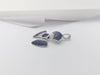 SJ2945 - Blue Sapphire, White Sapphire and Diamond Pendant 18 Karat White Gold Settings