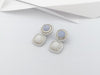 SJ3183 - Chalcedony and Agate Earrings set in Silver Settings