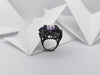 SJ3203 - Amethyst and Multi-Color Sapphire, Tsavorite Ring set in Silver Settings