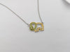 SJ3043 - Tsavorite and Yellow Sapphire Elephant Necklace set in Silver Settings