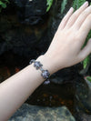 SJ3183 - Pink Sapphire, Tsavorite and White Sapphire Frog Bracelet set in Silver Settings