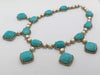 SJ6004 - Amazonite, Yellow Sapphire and Pearl Necklace set in Silver Settings